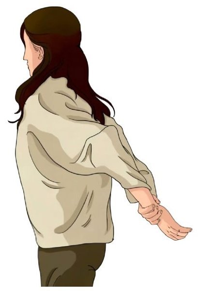 反臂拉手運動示範